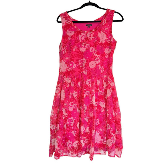 J.Peterman Sz 4 Silk Chiffon Floral Dress Feminine Cottagecore - Picture 1 of 15